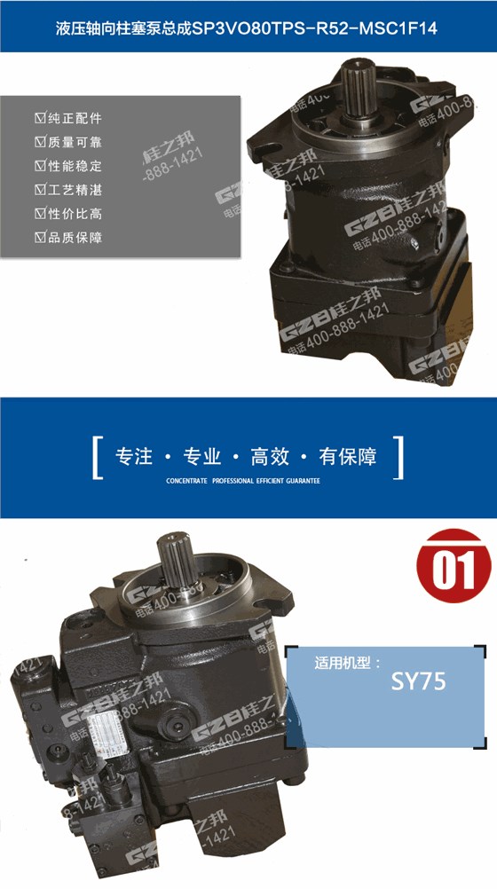 三一75挖掘機液壓泵