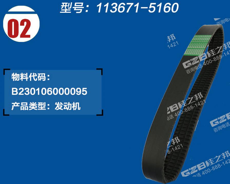 三一285挖掘機(jī)風(fēng)扇皮帶